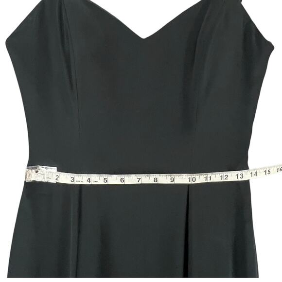 Lillie Rubin Maxi Dress Womens 8 Black Embroidered Beaded Evening Gown Formal - Picture 11 of 14